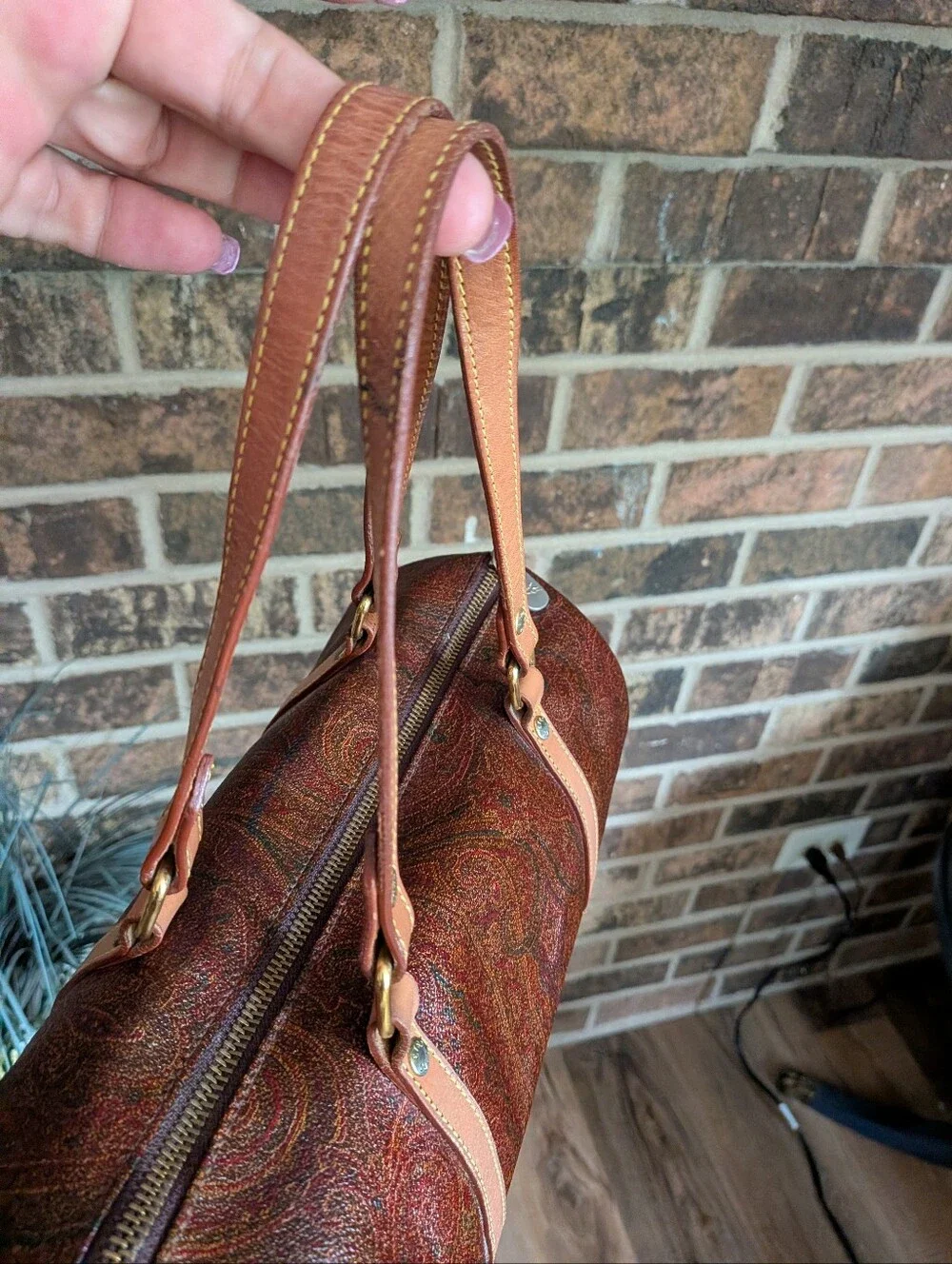 Etro Small Paisley Barrel Bag Vintage
